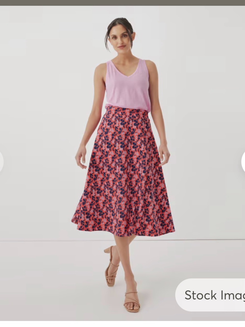 Pact Women's Fit & Flare Midi Skirt